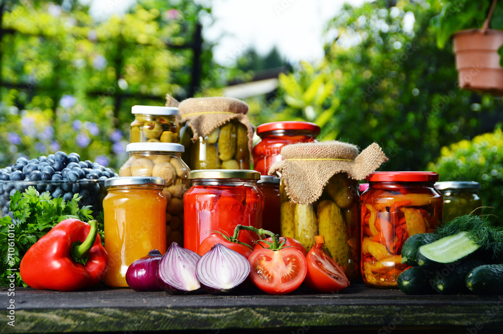 jars of canned produce